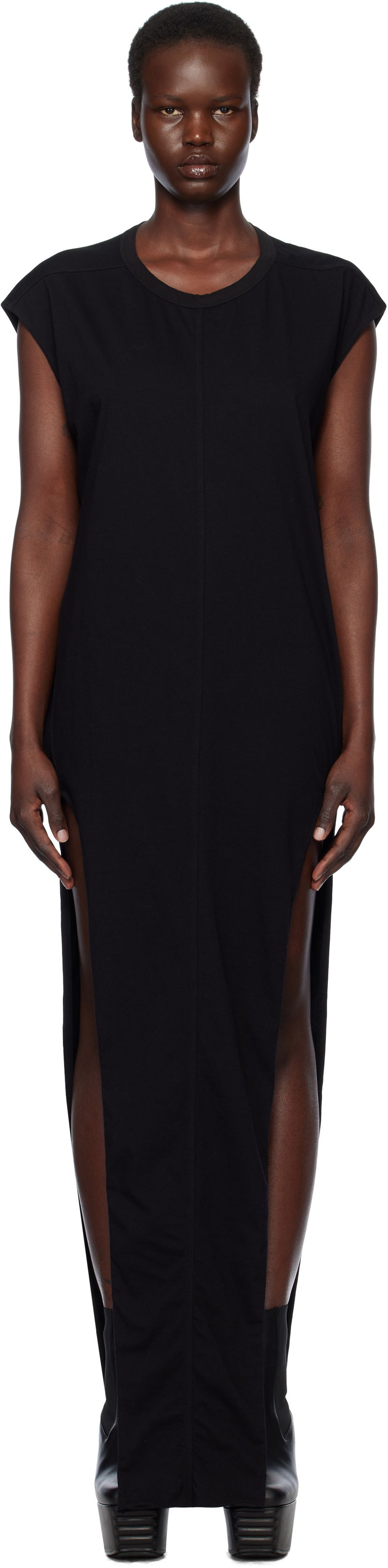 Klä Rick Owens Rick Owens Hollywood Classic Arrowhead Maxi Dress Svart | RP01E7514 JA