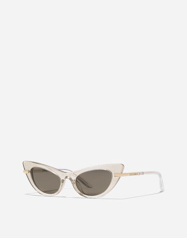 Solglasögon Dolce & Gabbana Dolce & Gabbana Mini Me Glitter Cat-Eye Sunglasses Beige | VG400PVP35A9V000, 1