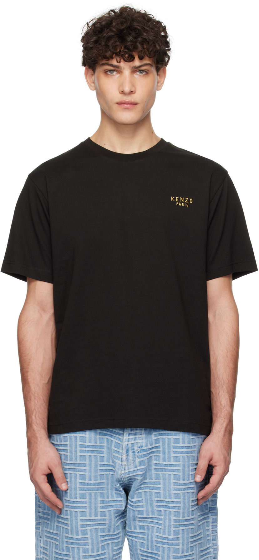 T-shirt KENZO Paris 'Year Of The Snake' Black T-Shirt Svart | FF55TS4884SG