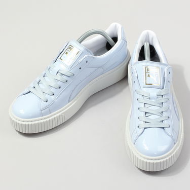 Sneakers och skor Puma Basket Platform Patent Wn's oatmeal - oatmeal Blå | 363314 02, 2