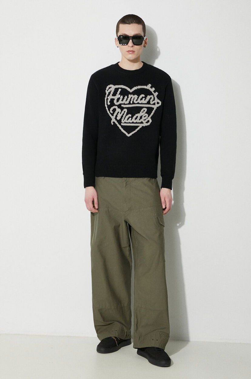 Sweater Human Made Low Gauge Knit Sweater Svart | HM27CS038