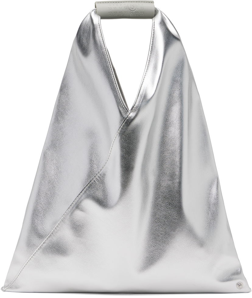 Tygpåse Maison Margiela MM6 Maison Margiela Small Triangle Tote Metallisk | S54WD0043 P8496