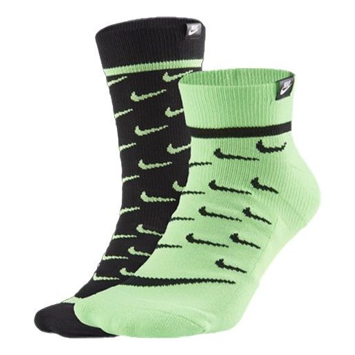 Strumpor Nike Logo Socks 2 Pairs Grön | CK5607-902
