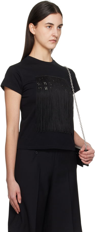 T-shirt Maison Margiela MM6 Maison Margiela Fringe Logo T-Shirt Svart | S52GC0332 M20048, 1