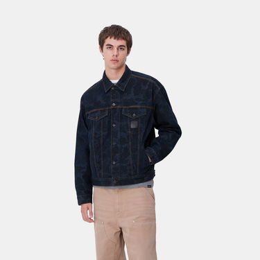 Jacka Carhartt WIP Camo Print Denim Jacket Blå | I033766_7, 2