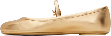 Sneakers och skor Gianvito Rossi Rossi Carla Ballerina Flats Metallisk | G22223-05GOM-NSW, 2