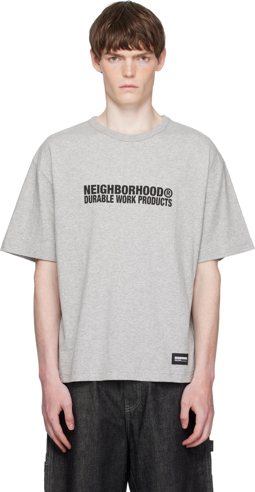 T-shirt Neighborhood Neighborhood Sheltech Crewneck T-Shirt Grå | 251BWNH-CSM02