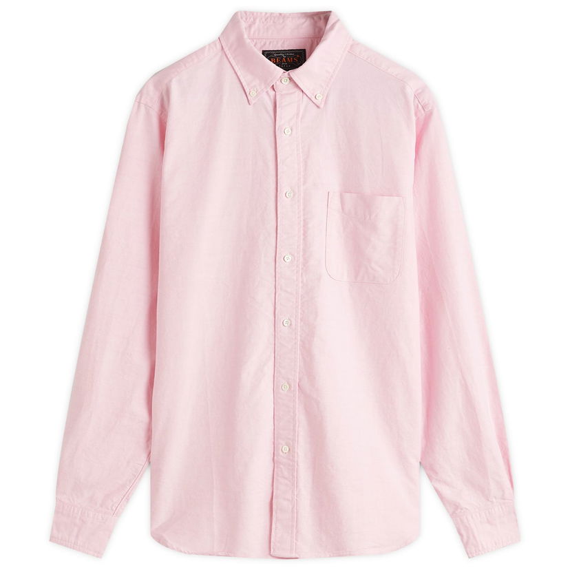 Skjorta BEAMS Beams Plus Button Down Oxford Shirt, Size Small Rosa | 3811-0011-139-30