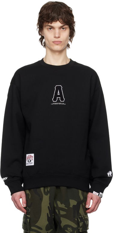 Sweatshirt AAPE by A Bathing Ape AAPE by A Bathing Ape Injection Crewneck Sweatshirt Svart | AAPSWMC336XXNBKX, 0