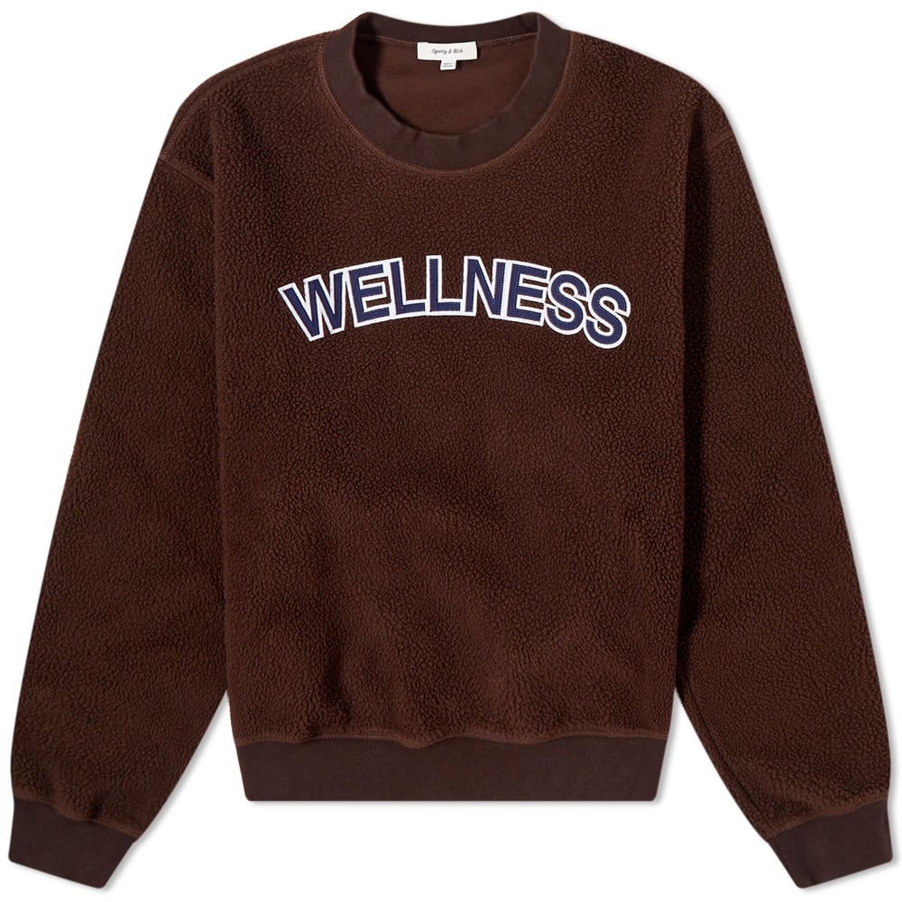 Sweatshirt Sporty & Rich Wellness Sherpa Sweatshirt Brun | CR666CH, 0