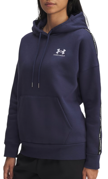 Sweatshirt Under Armour Hoodie Icon Fleece Taped Mörkblå | 6003708-403, 0