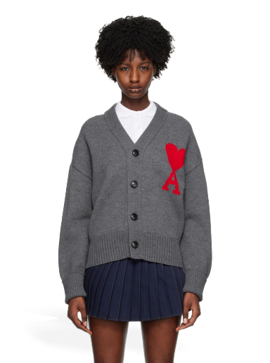 Sweater AMI Cardigan Grå | UKC002.018