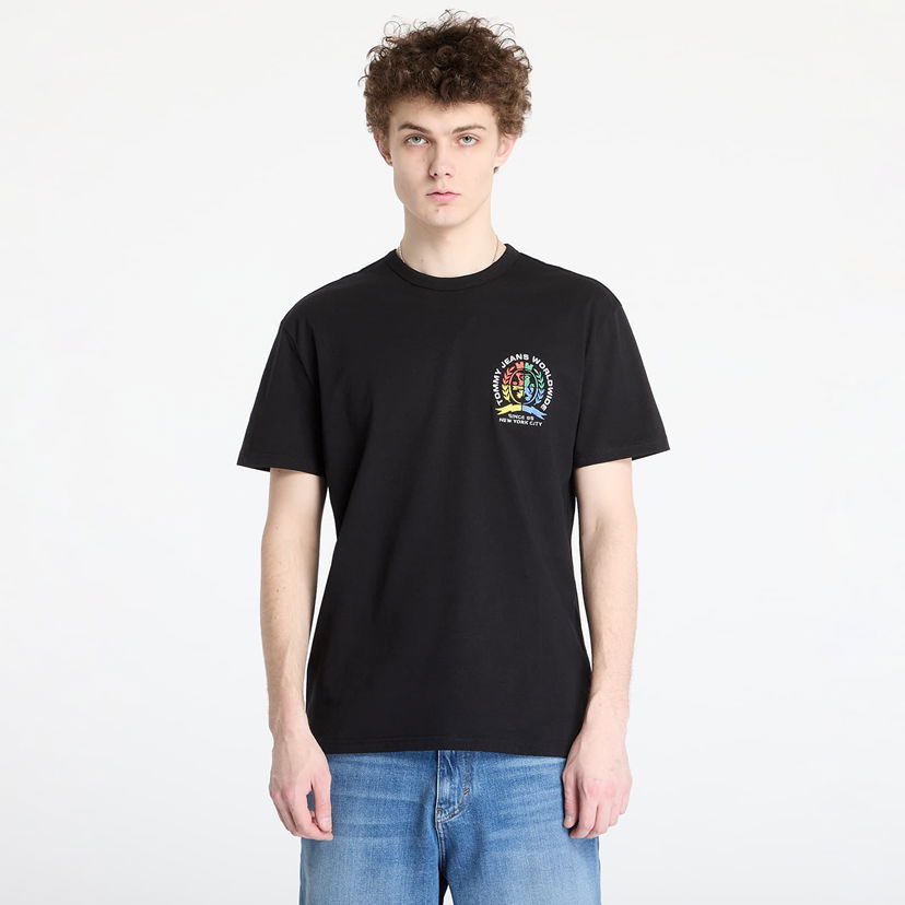 T-shirt Tommy Hilfiger Tommy Jeans Regular Pop Crest T-Shirt Svart | DM0DM20809 BDS