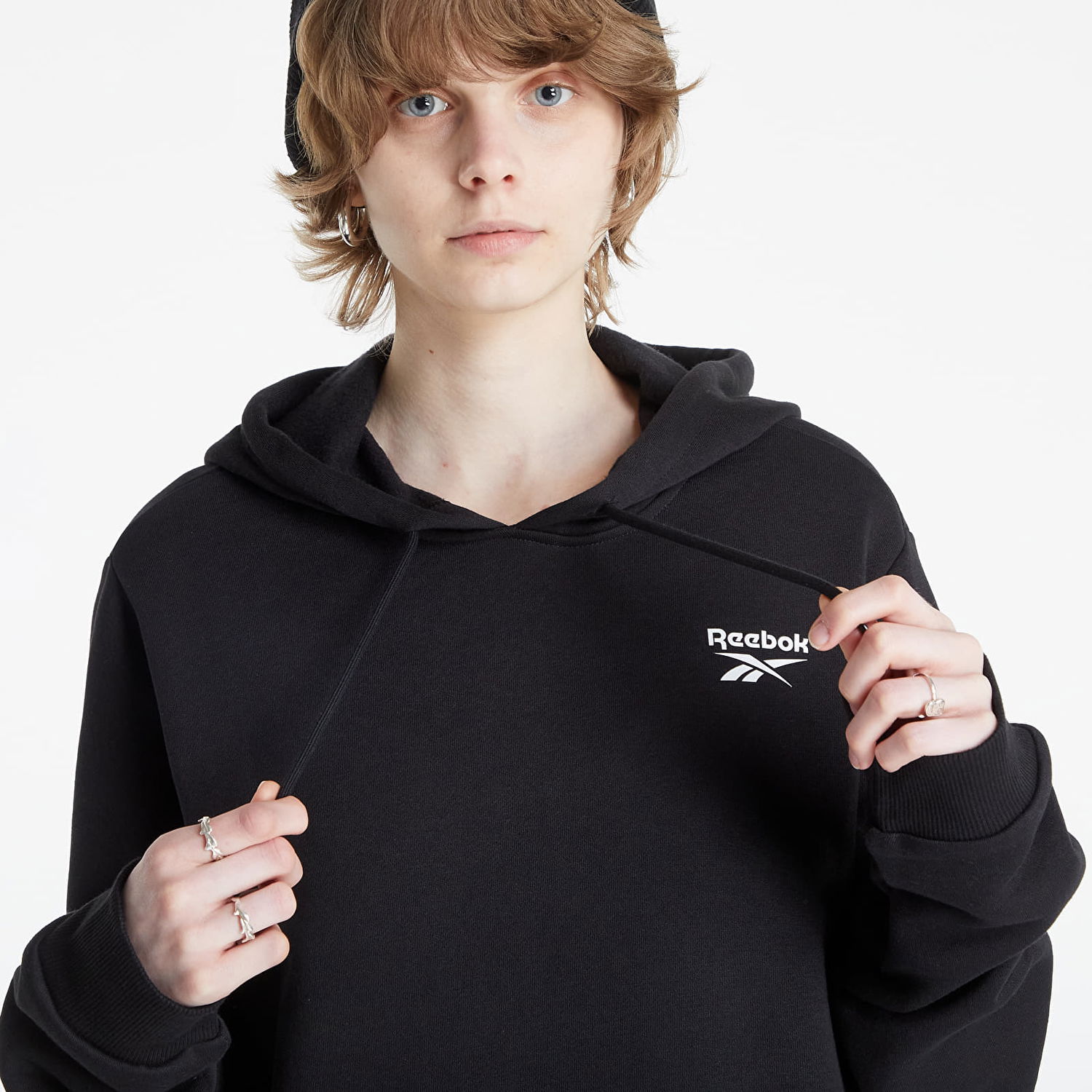 Sweatshirt Reebok Logo Relaxed Fit Svart | HG4448, 1