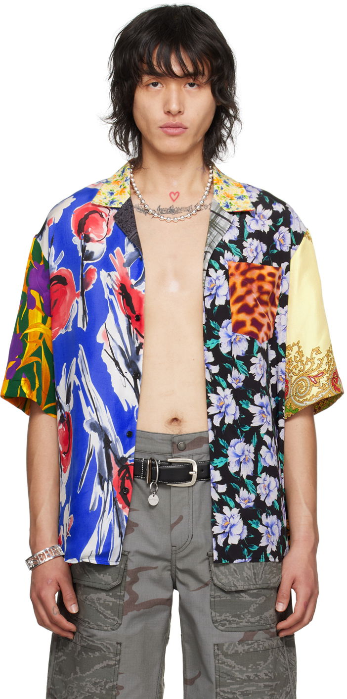 Skjorta Marine Serre Scarves Shirt Blå | MSI025 UWOV0036