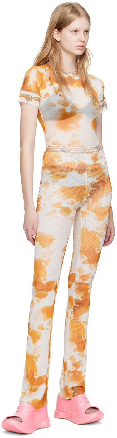 T-shirt Ottolinger Ottolinger Exclusive Sheer T-Shirt Orange | 100115, 4