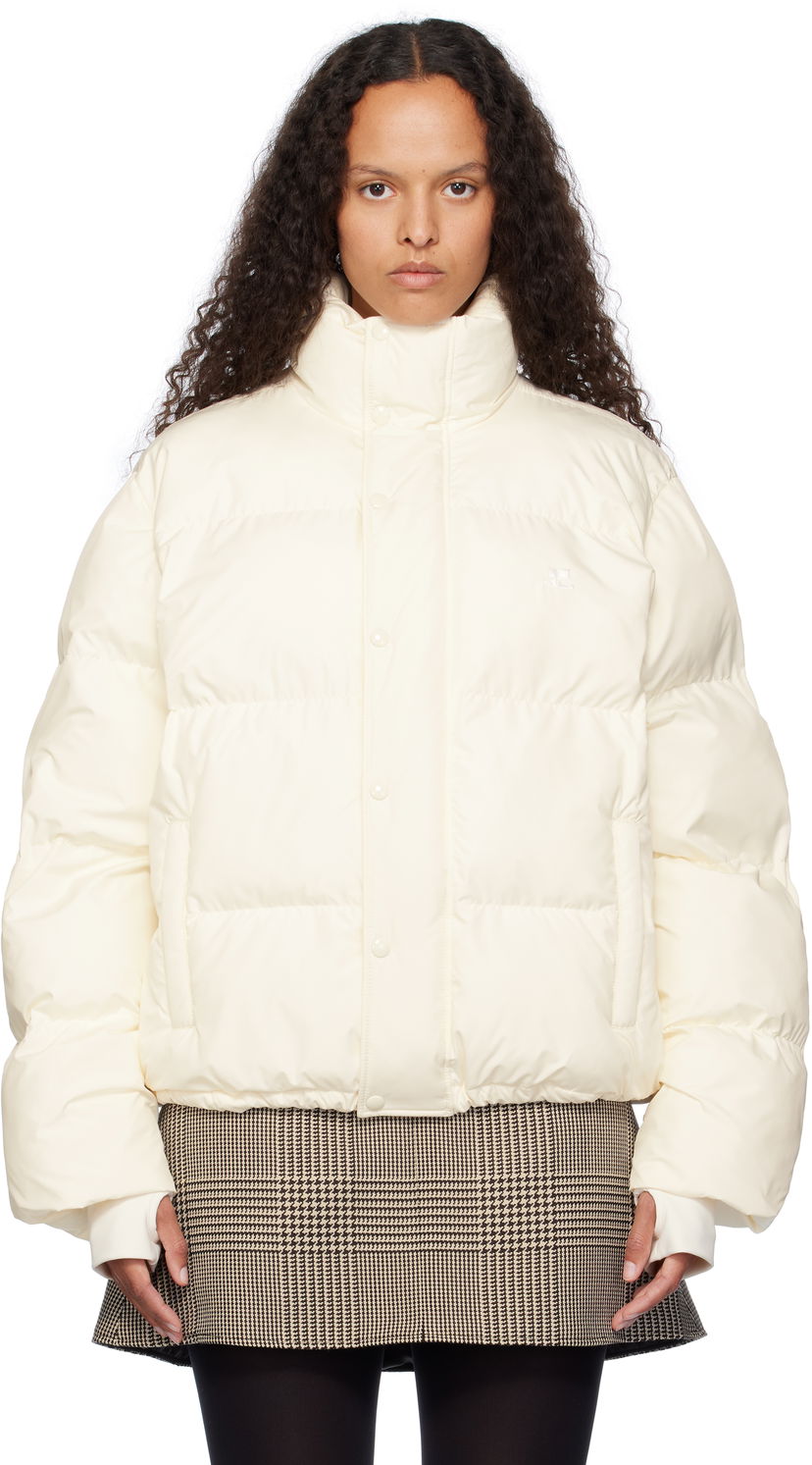 Pufferjacka Courrèges Courrèges Insulated Puffer Jacket Vit | 323CMA105PL0112