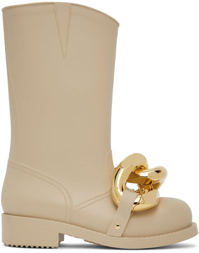 Halsband JW Anderson Beige High Chain Rubber Boots Beige | ANW39002A 16053