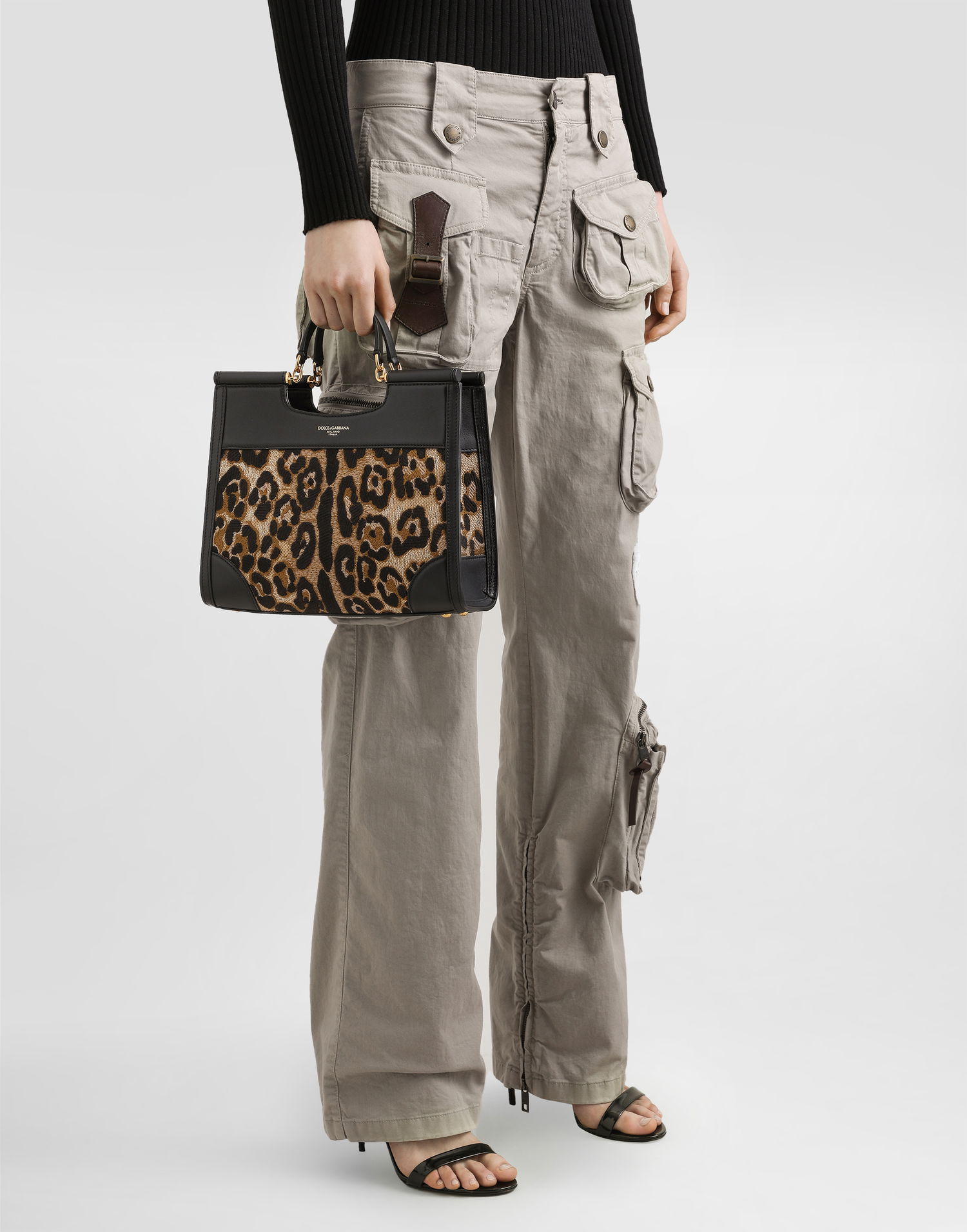 Tygpåse Dolce & Gabbana Dolce & Gabbana Sicily Tote Bag Svart | BB7728B6I3789738, 1