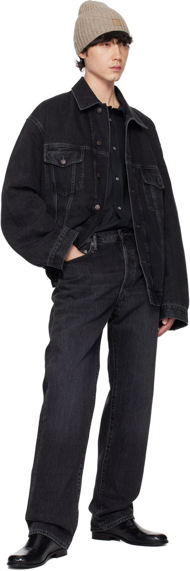 Jacka Acne Studios Black Oversized Denim Jacket Svart | C90179-, 3