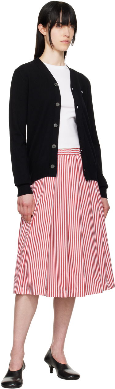 Sweater Comme des Garçons COMME des GARÇONS PLAY Heart Cardigan Svart | AX-N024-051, 3