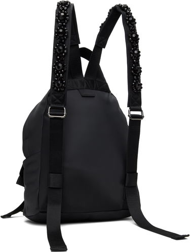Ryggsäck Simone Rocha Simone Rocha Beaded Utility Bow Backpack Svart | BAG179TB-M 0761, 2