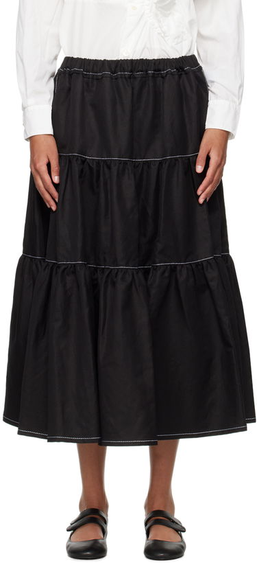Kjol Comme des Garçons Comme Des Garçons Tiered Midi Skirt Svart | TM-S026-051, 0