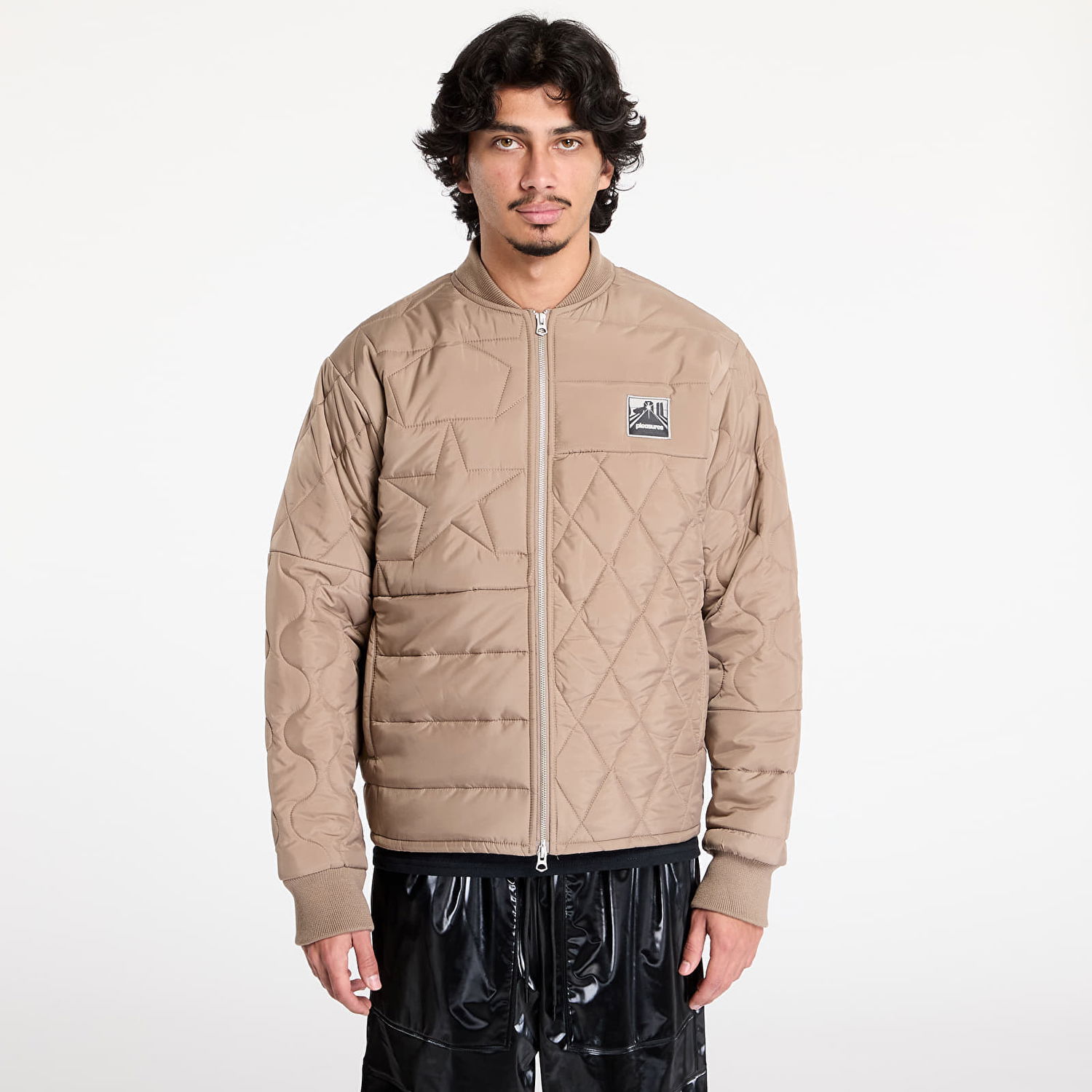 Bomberjacka Pleasures Stonehenge Quilted Jacket Beige | P24W016 BROWN, 0