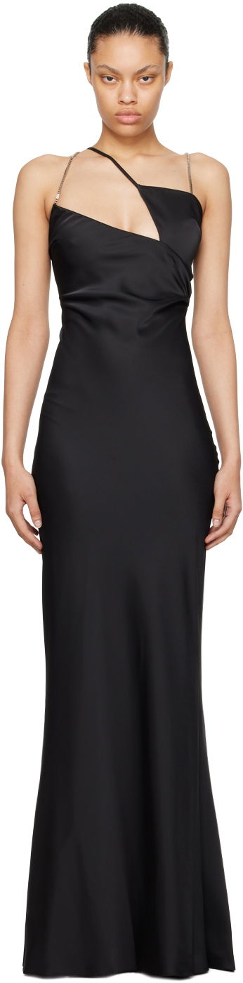 Klä The Attico Attico Chain Maxi Dress Svart | 241WCW103 E020