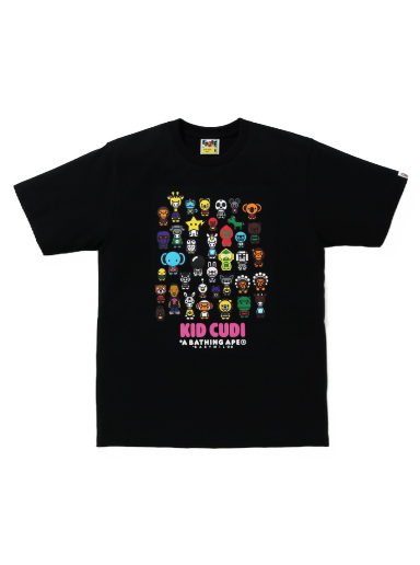 T-shirt BAPE Kid Cudi x Baby Milo Friends Tee Svart | 002TEG731902XBLK