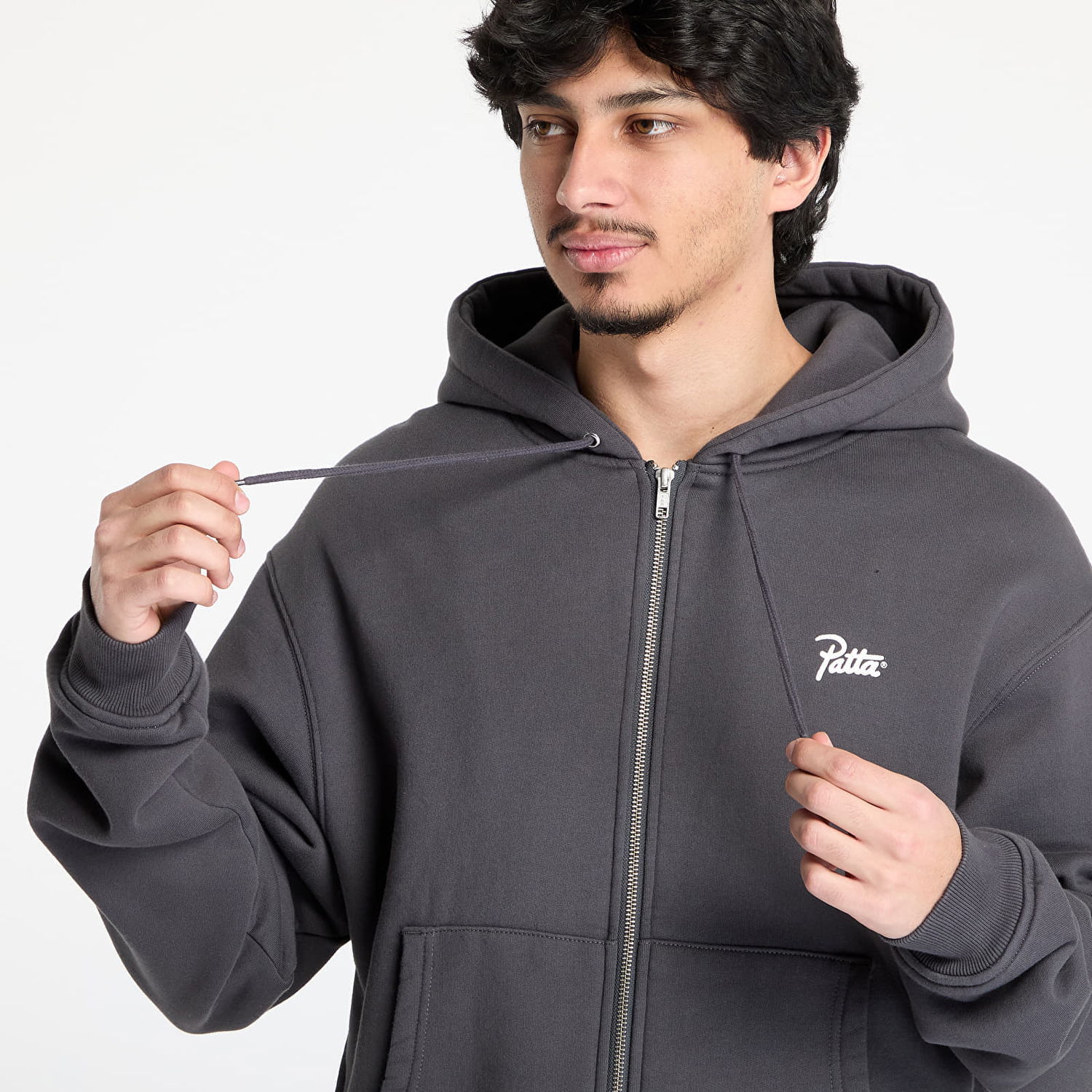 Sweatshirt Patta Patta Classic Zip-Up Hoodie Grå | POC-BS25-2050-331-0001-180, 1