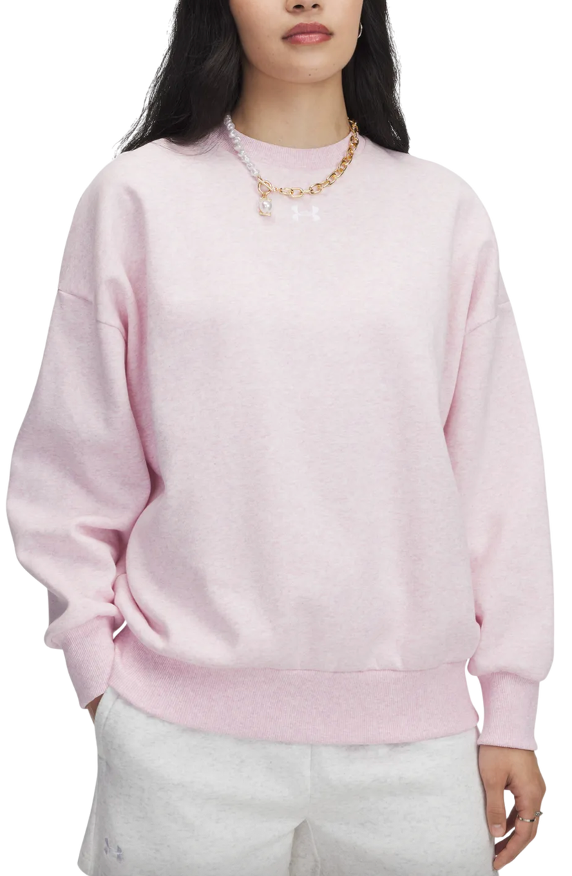 Sweatshirt Under Armour Under Armour Rival Fleece Crew Sweatshirt Rosa | 1386463-647