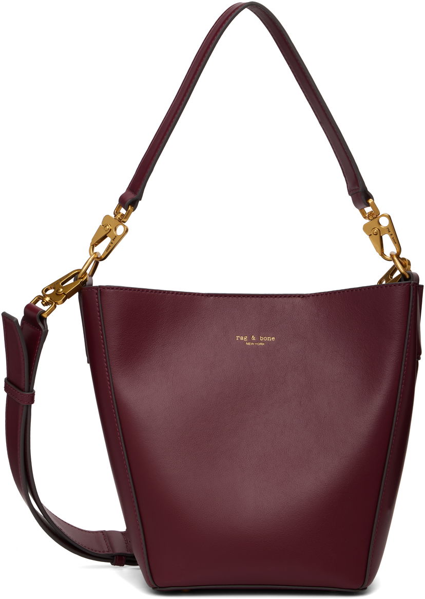 Handväska rag & bone Rag & Bone Parker Leather Bucket Bag Bourgogne | LE101313