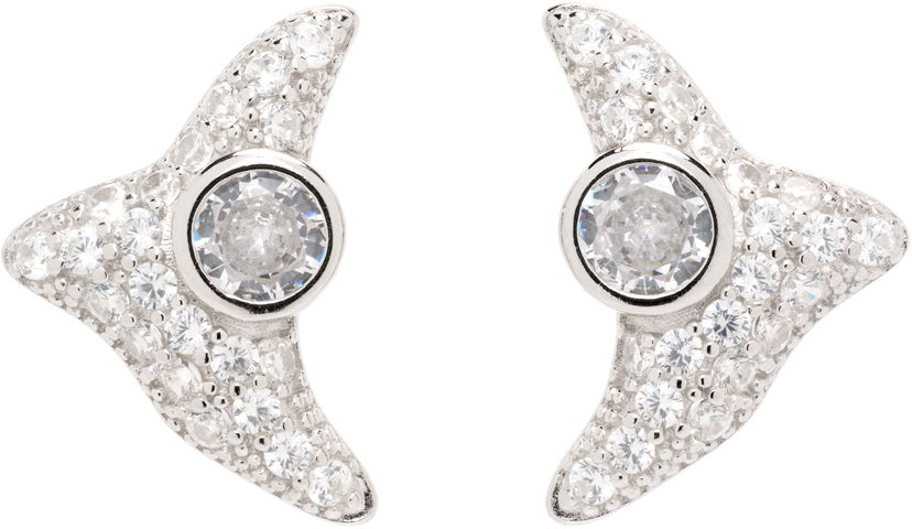 Örhängen Collina Strada Collina Strada Trigon Crystal Stud Earrings Metallisk | XX1087