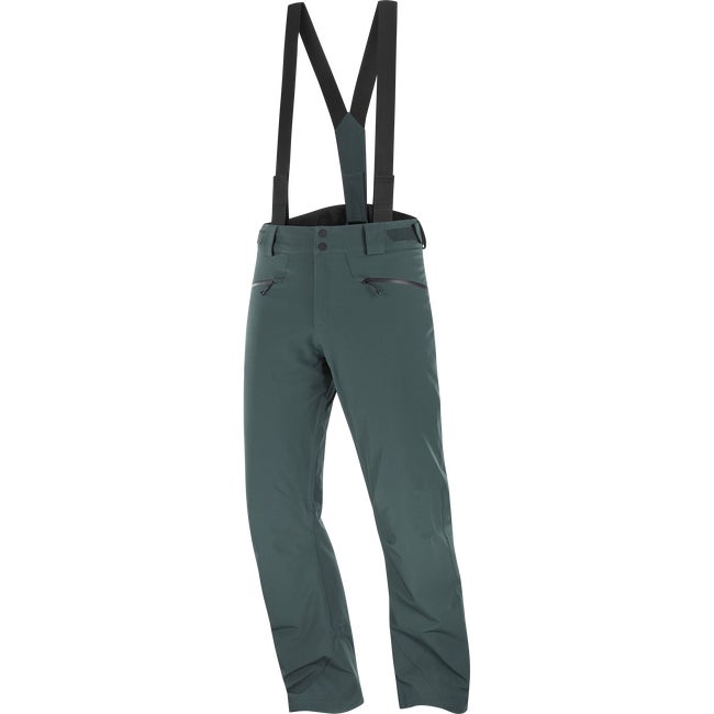 Byxor Salomon Edge Ski Pants with Suspenders Grön | LC2600300, 1