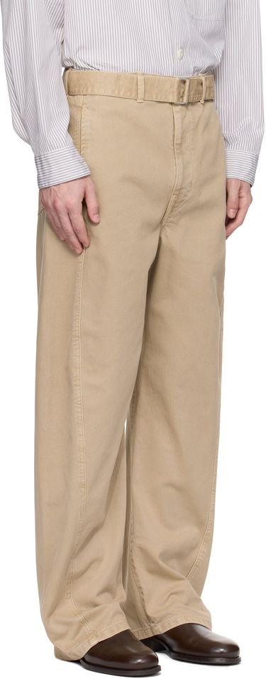 Byxor LEMAIRE Lemaire Twisted Belted Pants Beige | PA326 LD1042, 4