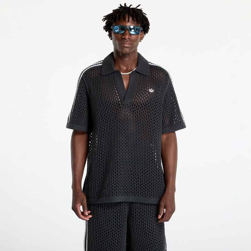 Polotröja adidas Originals Clot C x Polo UNISEX Carbon Svart | JE9593