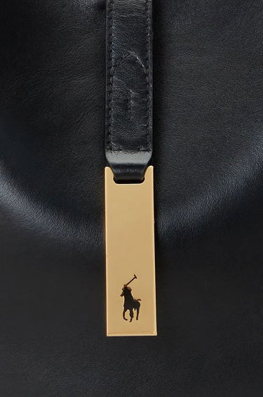 Handväska Polo by Ralph Lauren Leather Hobo Bag Svart | 428944017, 4