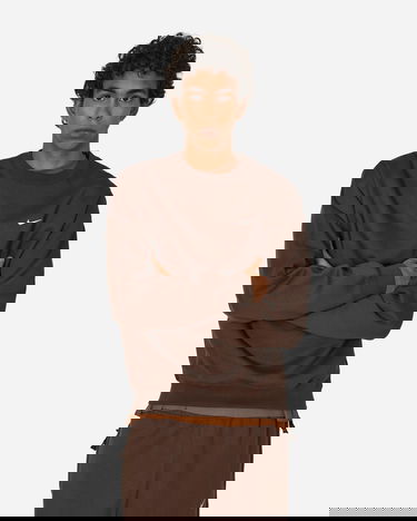 Sweatshirt Nike Solo Swoosh Fleece Crew Brun | DX1361-237, 4