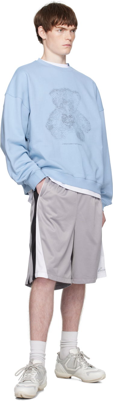 Sweatshirt We11done Coding Teddy Sweatshirt Blå | WD-TS2-25-789-U-BL, 3