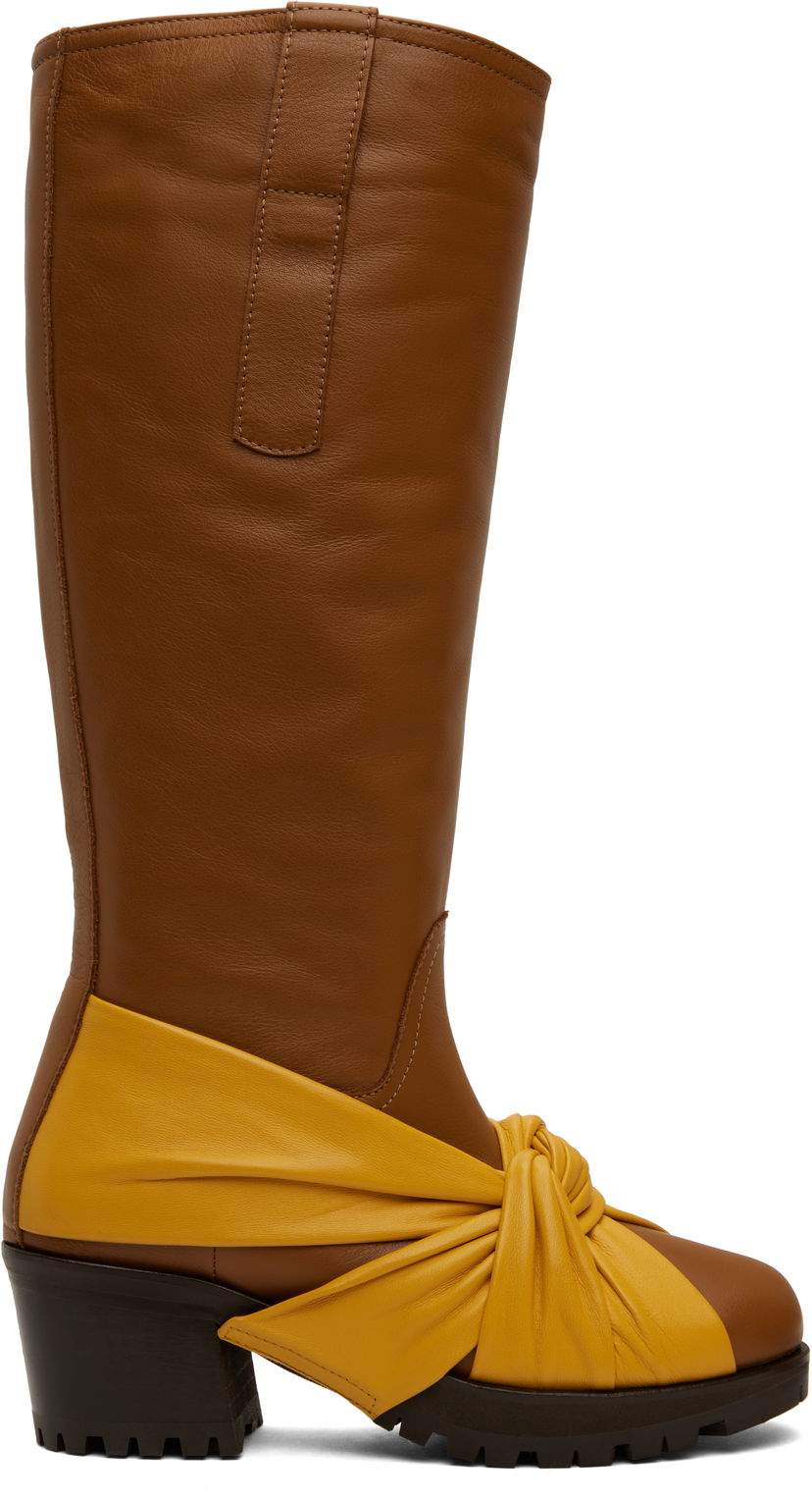 Kläder KIKO KOSTADINOV Kiko Kostadinov Knotted Riding Boots Brun | KKWAW24FT03-156