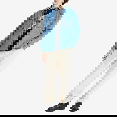 Skjorta Paul Smith Paul Smith Stripe Embroidered Denim Shirt Jacket, Size Large Blå | M2R-413ZE-P21984-41, 4