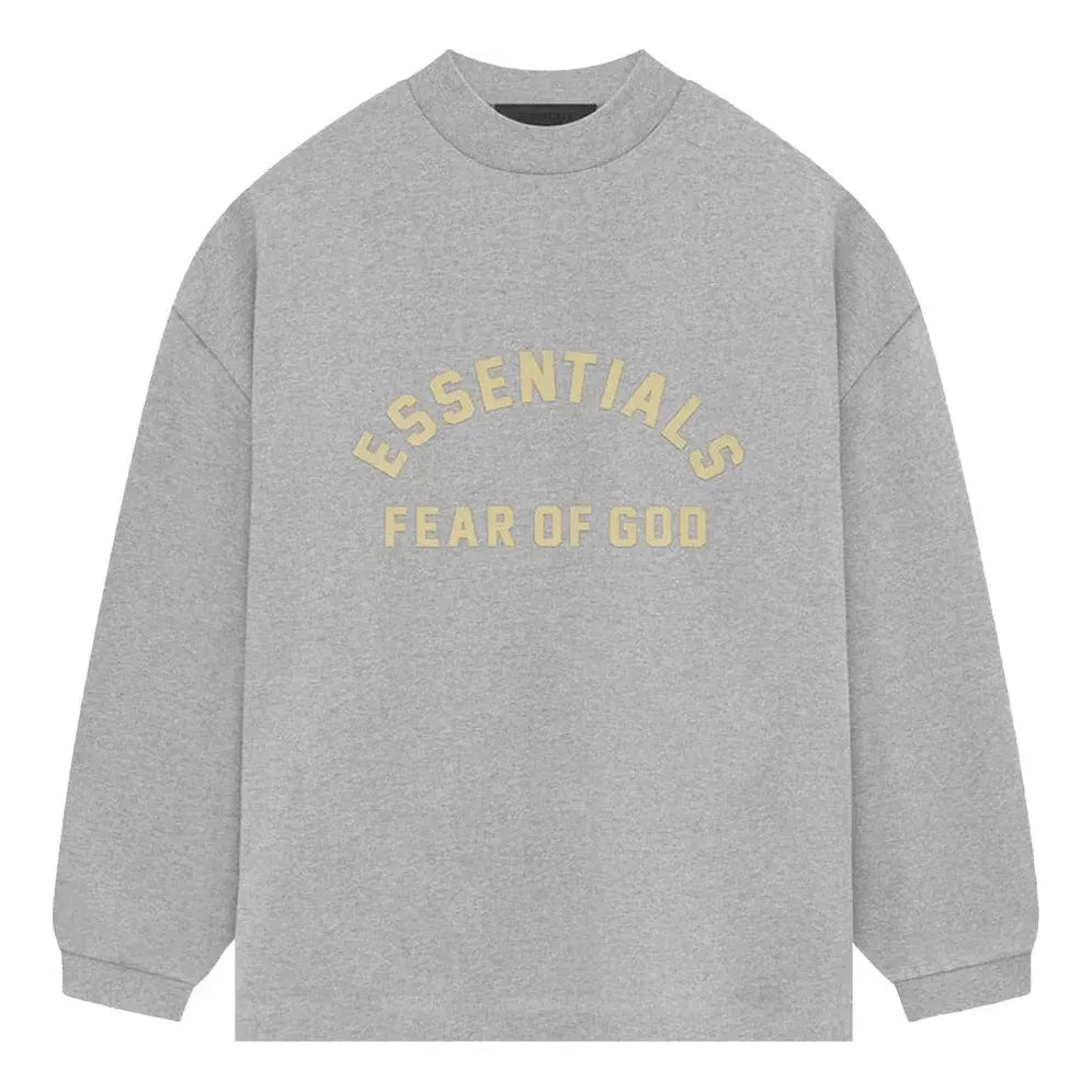Sweatshirt Fear of God Essentials Heavy Jersey Long-Sleeve T-Shirt Grå | 125SP242016F, 0
