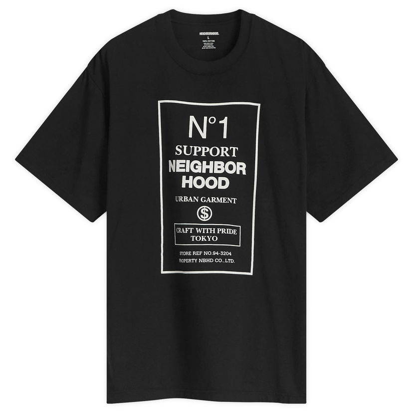 T-shirt Neighborhood SS-15 Support Neighbor Hood Graphic Tee, Size L Svart | 251PCNH-ST15-BLK