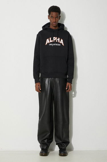 Sweatshirt Alpha Industries Hoodie With Print Svart | 146331, 1