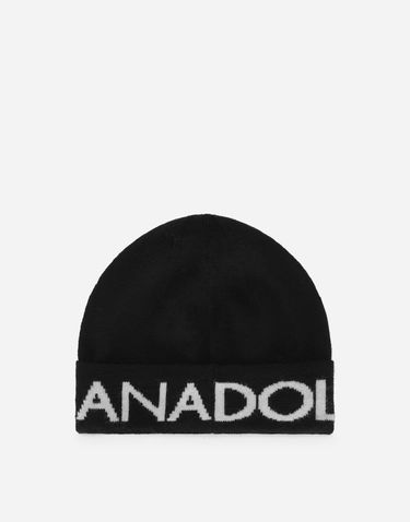 Mössa Dolce & Gabbana Dolce & Gabbana Wool Knit Hat With Jacquard Logo Svart | LBKHA2JCVM6N0000, 1