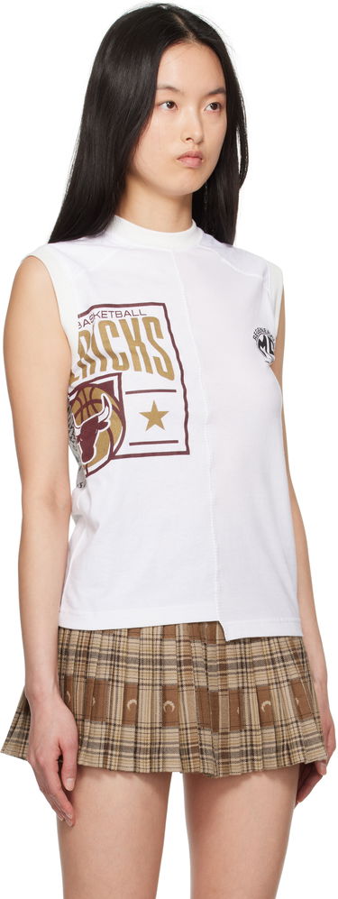 Linne Marine Serre Marine Serre Graphic Print Tank Top Vit | MTT090A UJER0003, 1