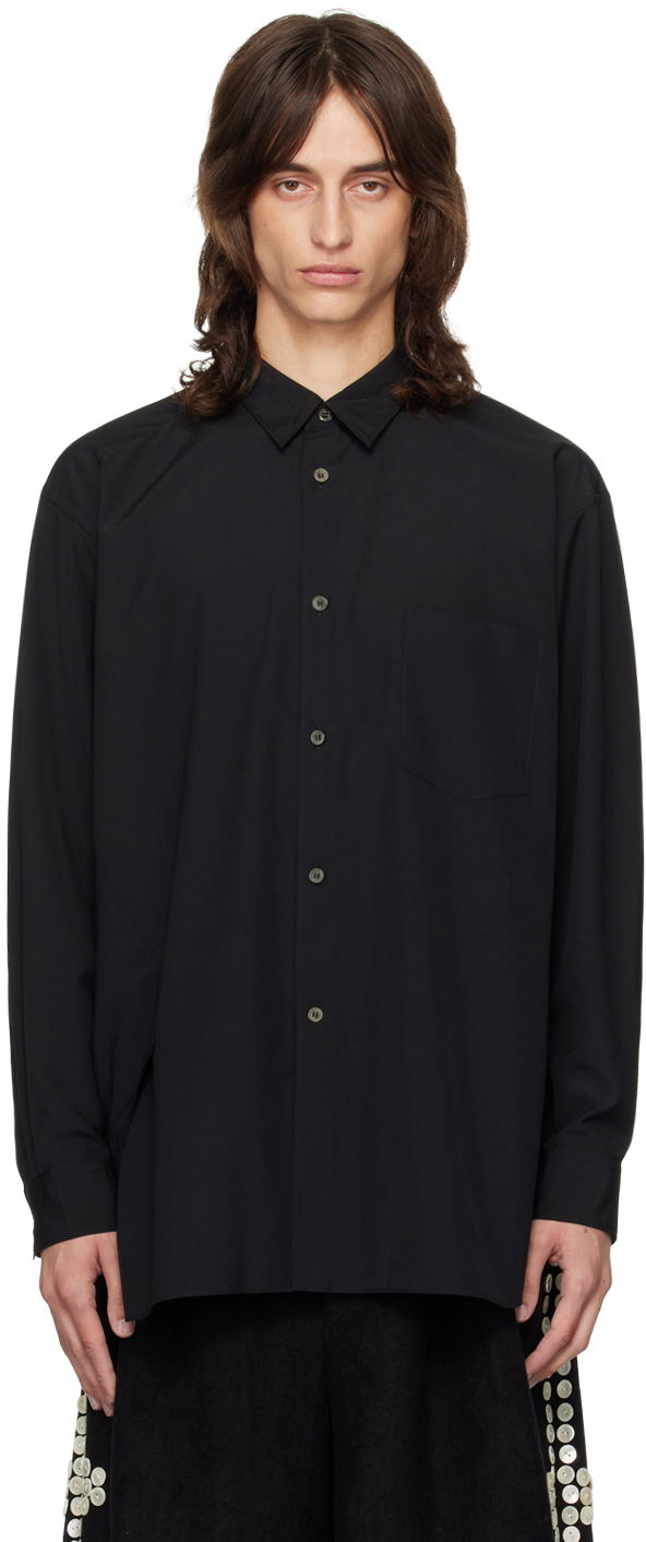 Skjorta Comme des Garçons Homme Plus Black Asymmetric Shirt Svart | PN-B024-051