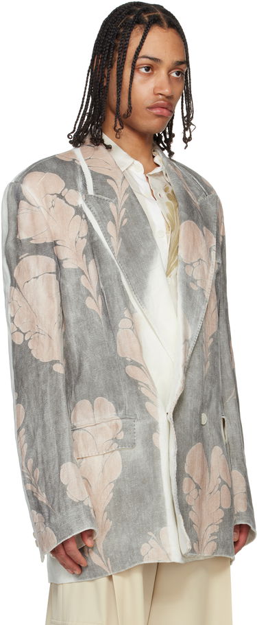 Jacka Dries Van Noten Dries Van Noten Hand Printed Blazer Grå | 251-020410-1537, 1