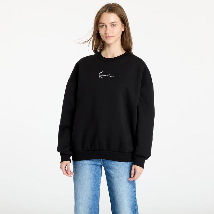Sweatshirt Karl Kani Small Signature Essential OS Crew Black Svart | KW-CR021-001-01